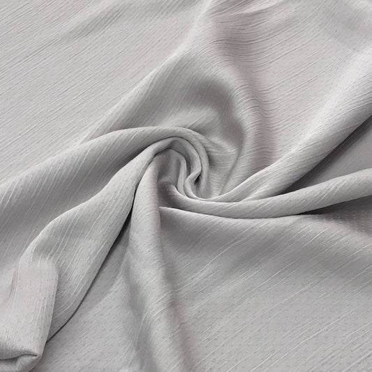 Satin Silk Textured Hijab - Silver - Mawdeest 
