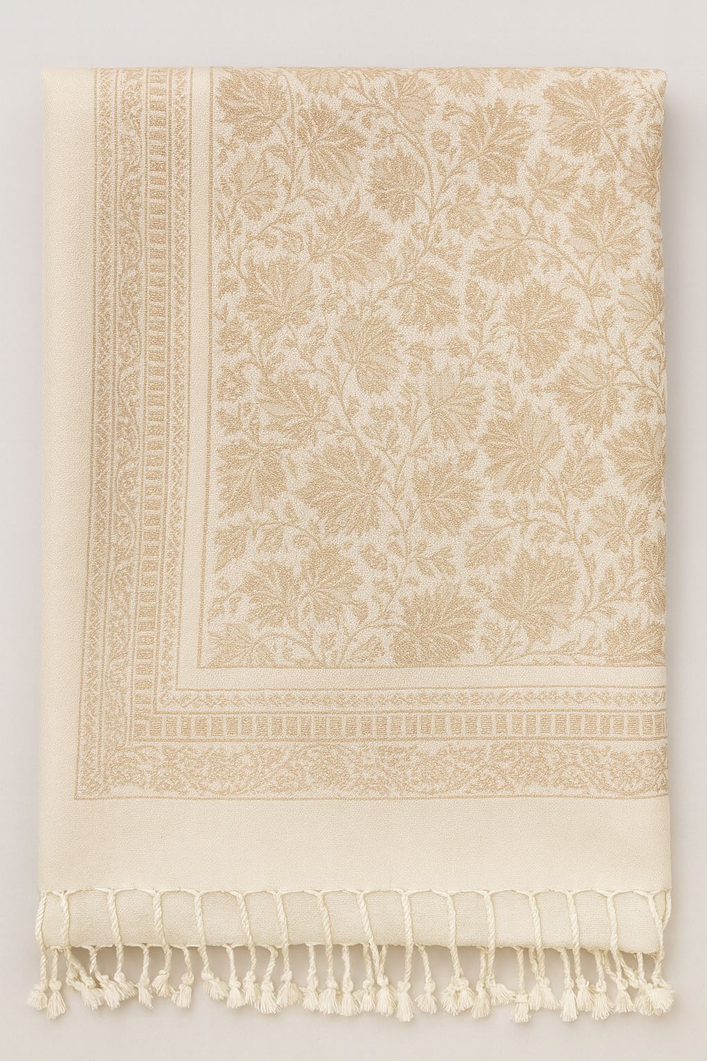 Ivory Bloom Pashmina