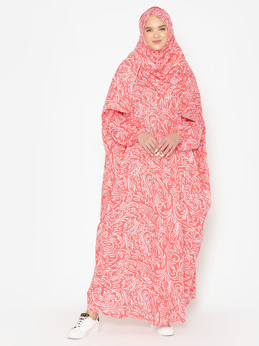 Pink Blue Lily Blossom Serene Prayer Gown