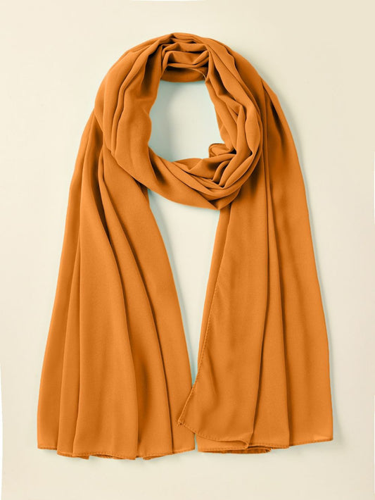 Premium Chiffon Hijab - Rust