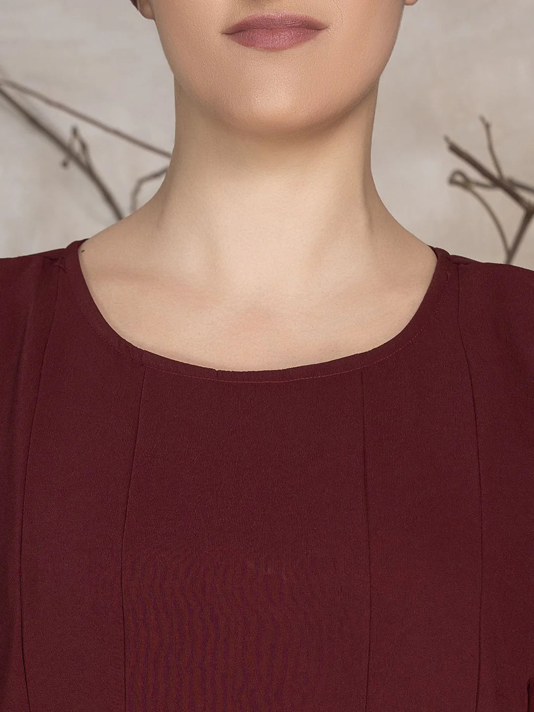 Abaya With Khimar - Maroon