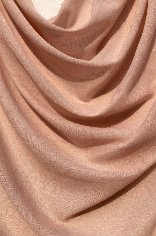 Premium baby pink soft cotton hijab for women India lightweight breathable modest wear scarf – Mawdeest