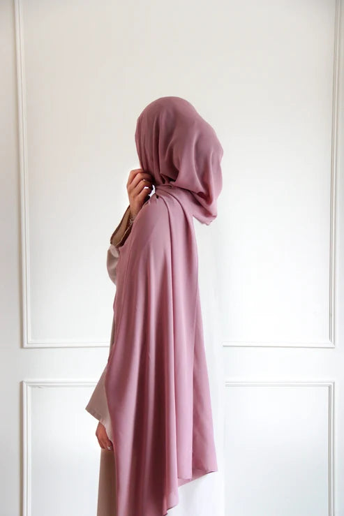 Premium chiffon fabric hijab set – soft texture by Mawdeest