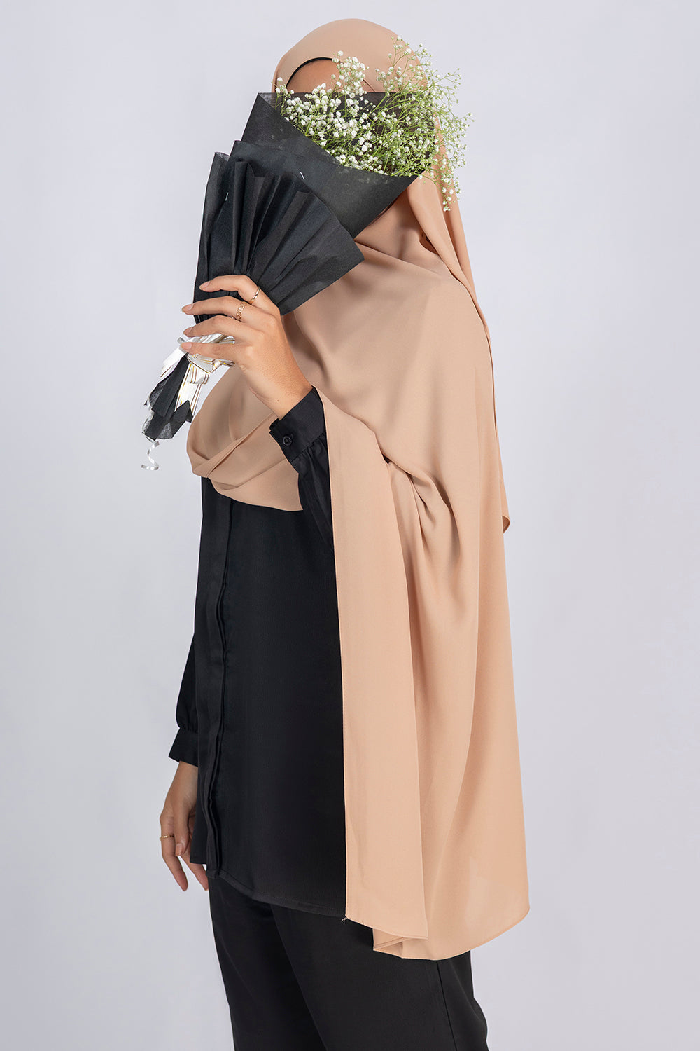 Buy latte  chiffon hijab online in India – Mawdeest
