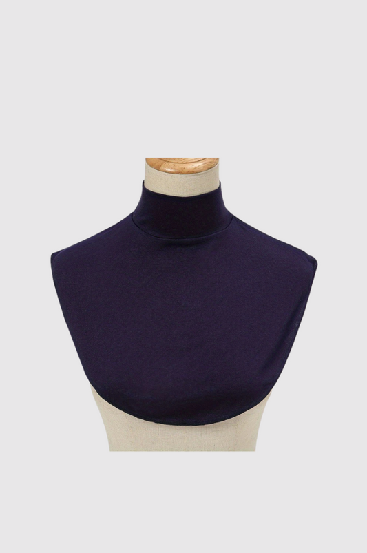 Dark purple turtleneck hijab neck cover for elegant modest styling full neck coverage and hijabi layering in India by Mawdeest