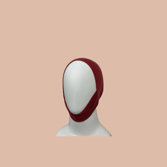 Premium red cover chin adjustable hijab cap for modest fashion and comfortable everyday wear in India
