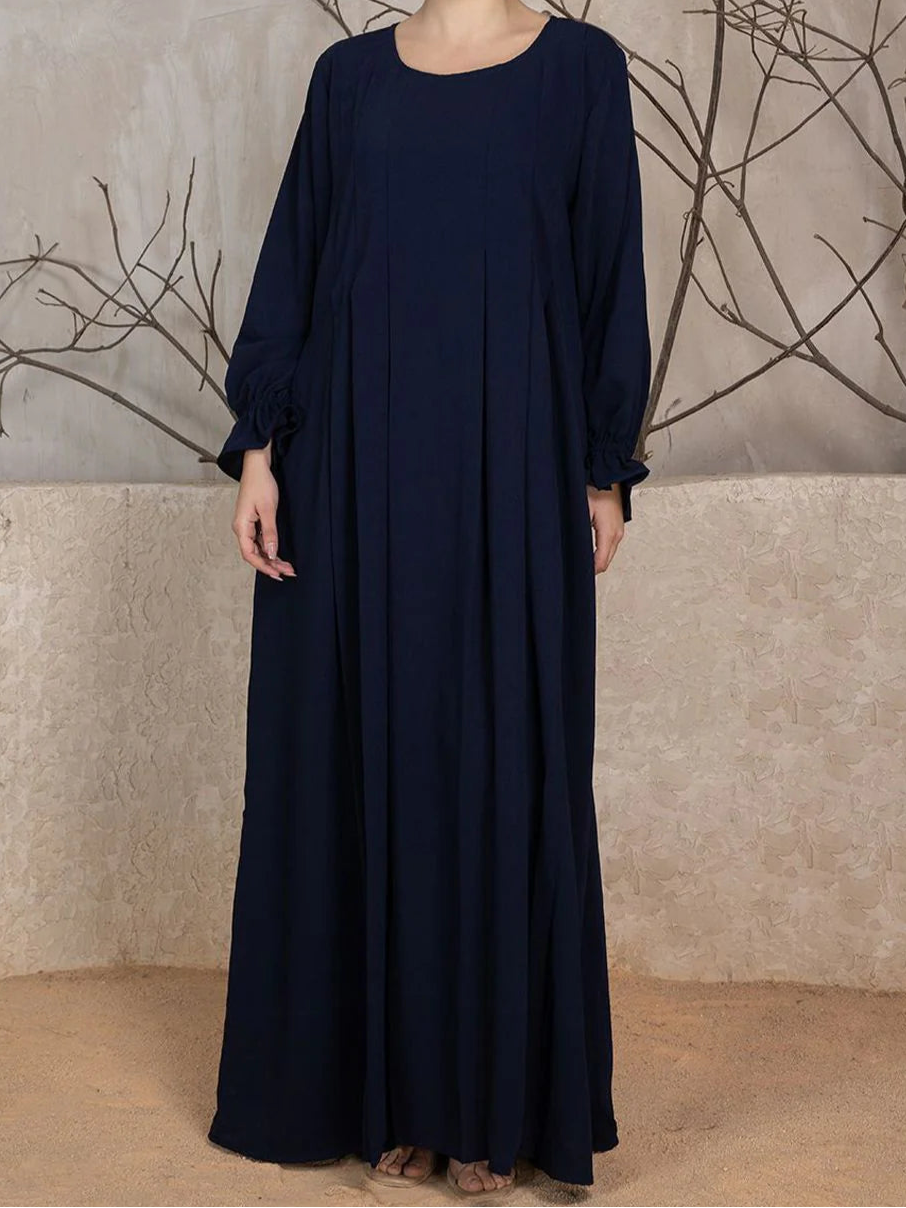 Abaya With Khimar - Navy Blue