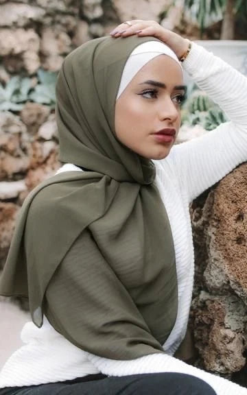 Premium chiffon fabric hijab set – soft texture by Mawdeest