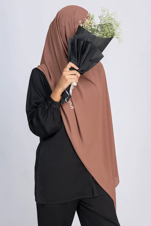 Premium chiffon fabric hijab set – soft texture by Mawdeest