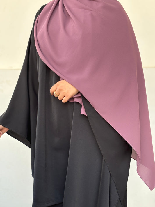 Order grape purple medina silk hijab online India opaque chiffon non transparent soft elegant scarf – Mawdeest
