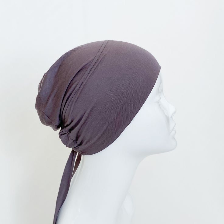 Grey adjustable hijab cap soft stretch breathable undercap for women hijab inner cap