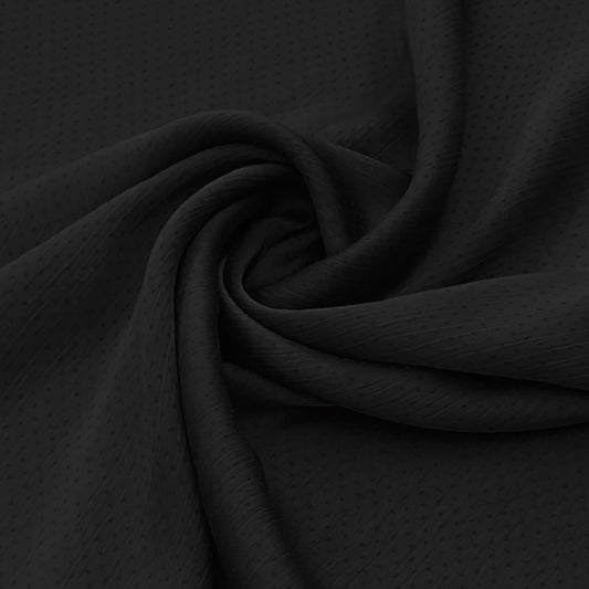 Satin Silk Textured Hijab - Black - Mawdeest 