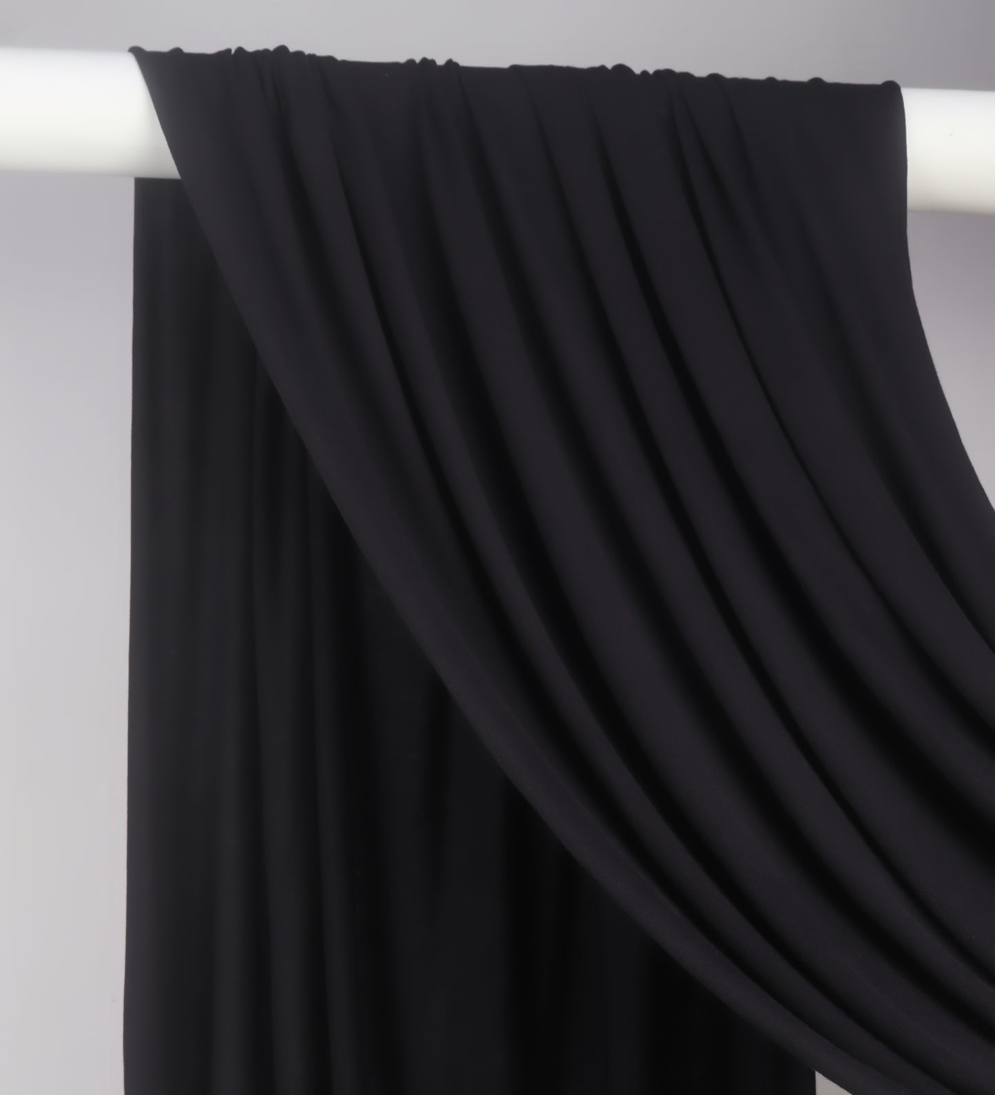 Premium jersey hijab in black, soft stretch breathable modest hijab for daily wear Mawdeest
