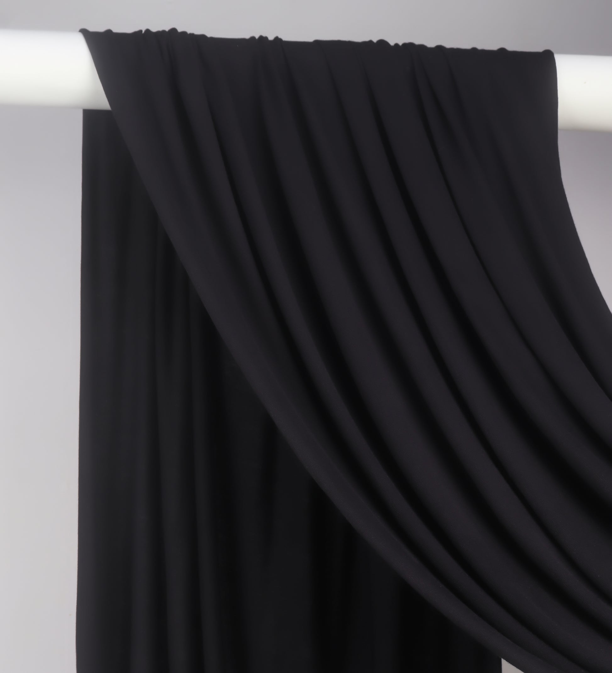 Premium jersey hijab in black, soft stretch breathable modest hijab for daily wear Mawdeest
