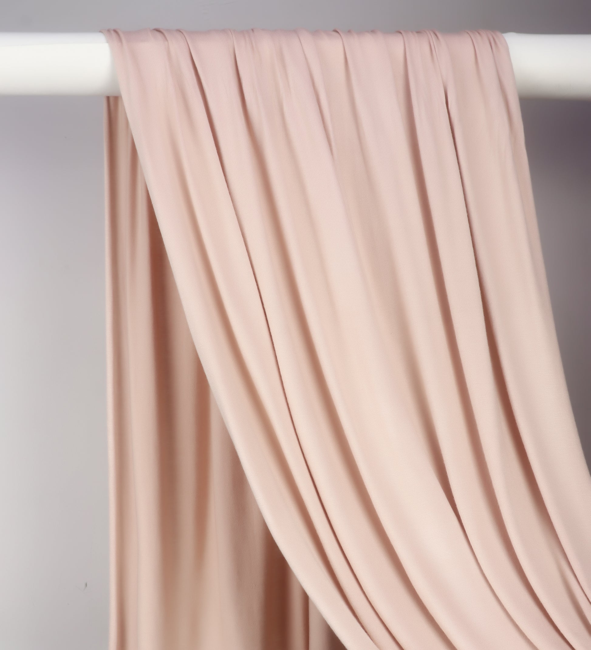 Premium jersey hijab in powder nude, soft neutral breathable hijab Mawdeest