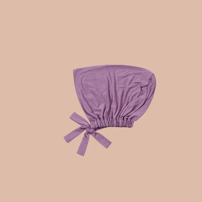 Lilac adjustable hijab cap soft breathable stretch undercap for women hijab inner cap