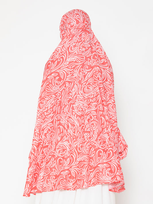 Lily blossom serene namaz dupatta floral lightweight modest Islamic prayer scarf for women by Mawdeest India