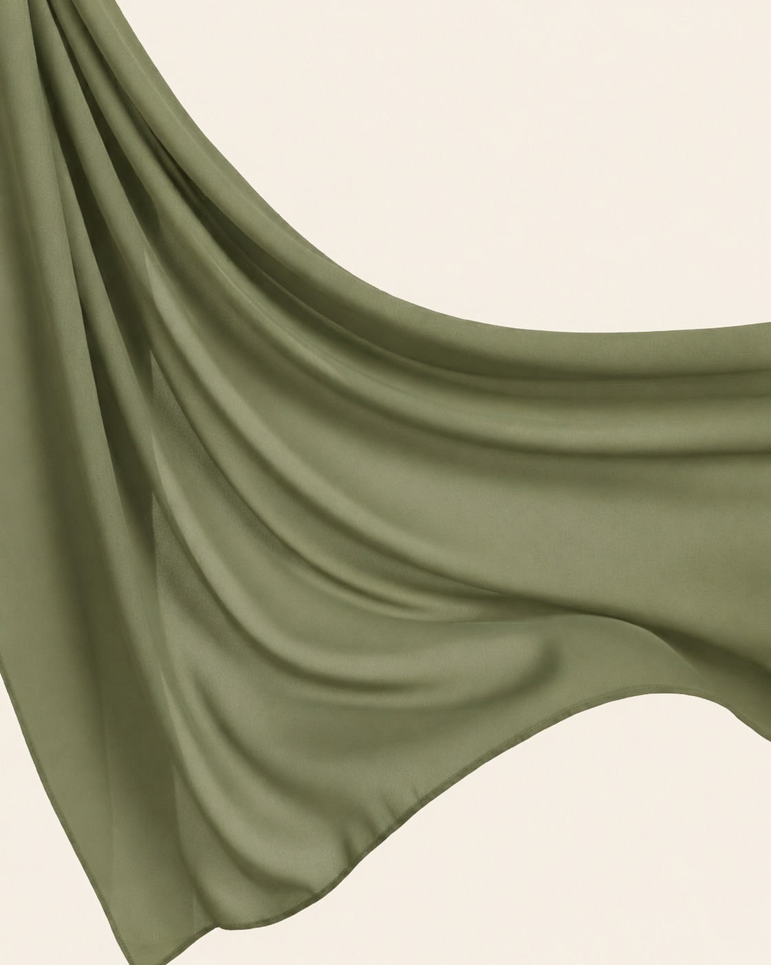 Matcha green chiffon hijab for women by Mawdeest