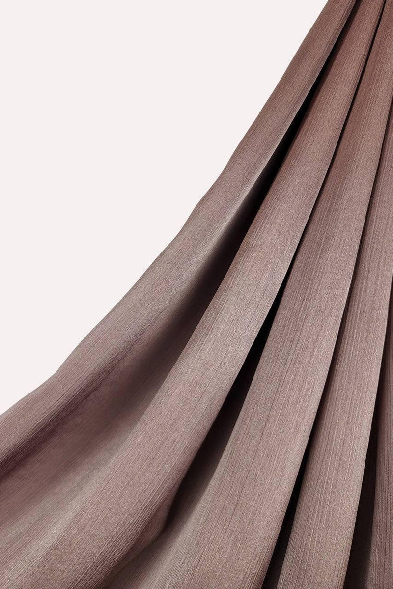 Rusty Copper crinkle silk satin hijab (muna satin hijab) – warm rich tone hijab