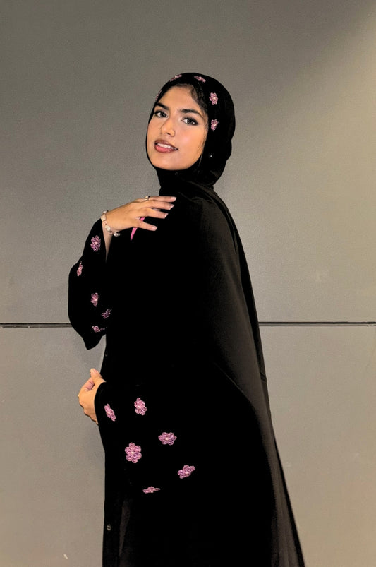 midnight orchid abaya without hijab women buy online India premium modest abaya
