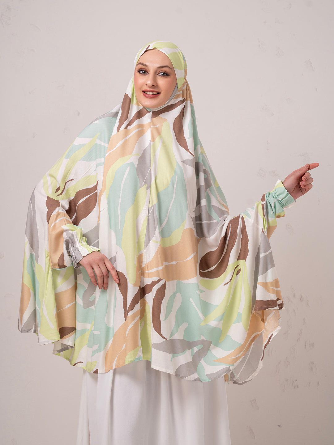 Multi floral namaz dupatta colorful modest Islamic prayer scarf lightweight breathable women prayer wear by Mawdeest