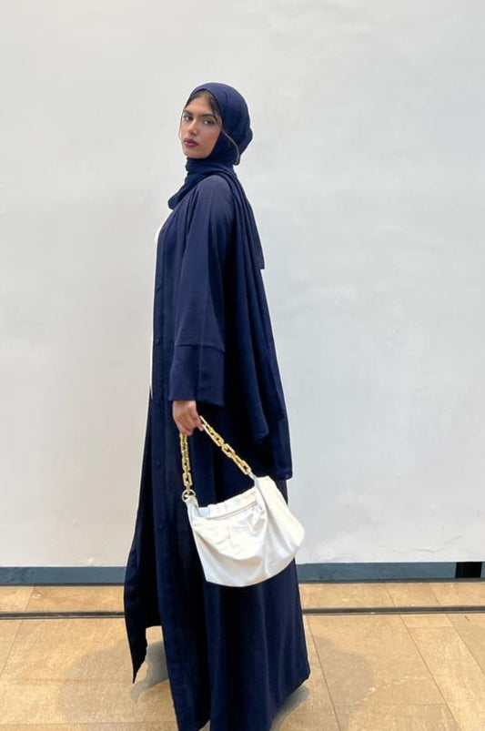 navy blue abaya for women buy online India simple modest wear everyday abaya
