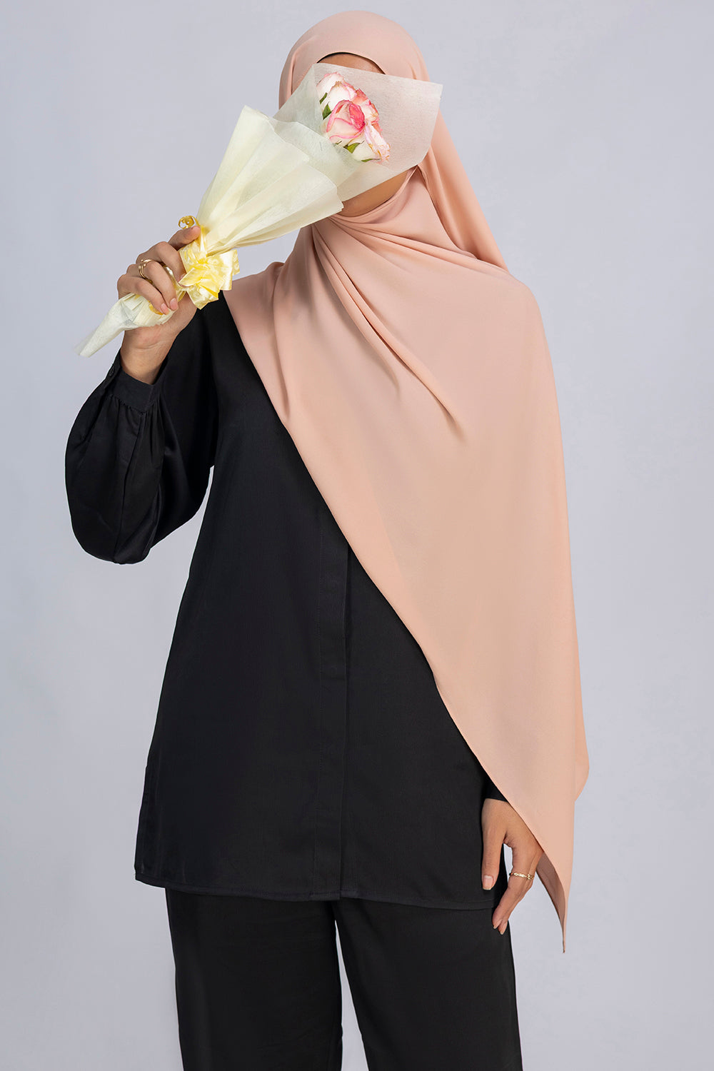 Premium rose tan chiffon hijab for Muslim women – Mawdeest
