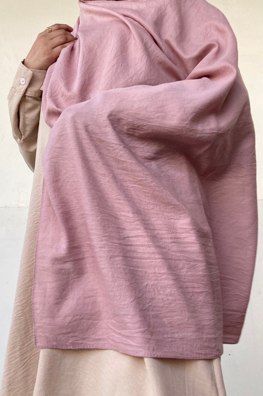 Malaysian Cotton Hijab - Nude Pink - Mawdeest