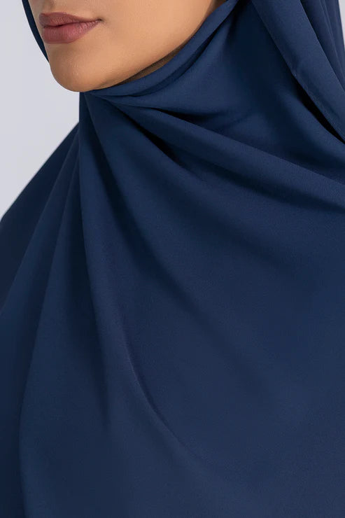 Premium Chiffon Hijab - Navy Blue
