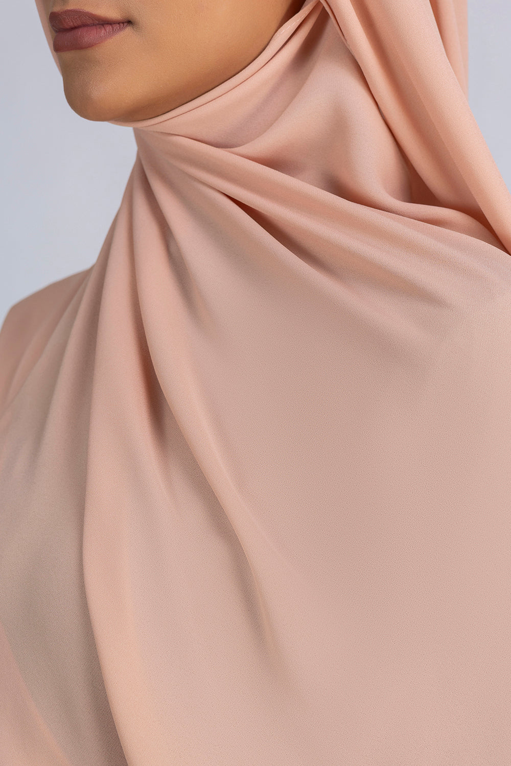 Rose tan chiffon hijab for women by Mawdeest
