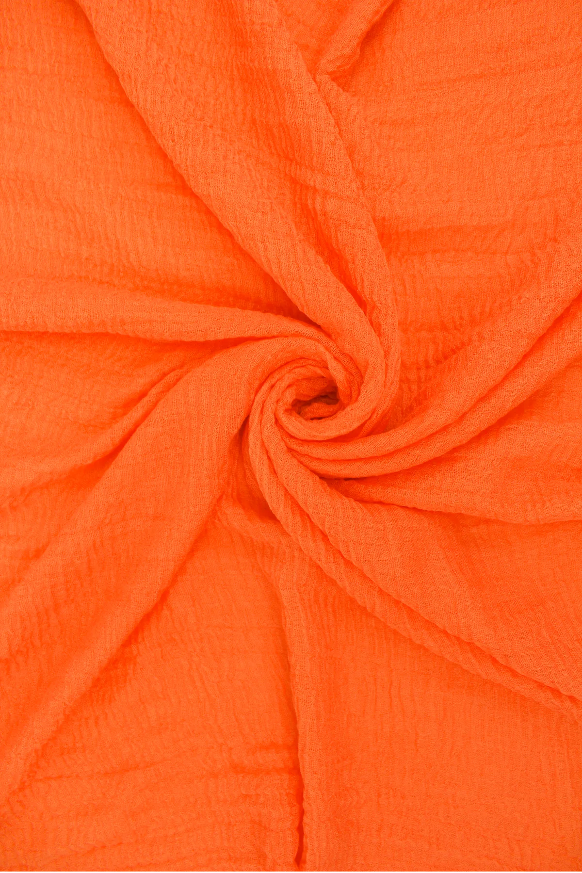 Cotton Crinkle Hijab - Orange - Mawdeest 