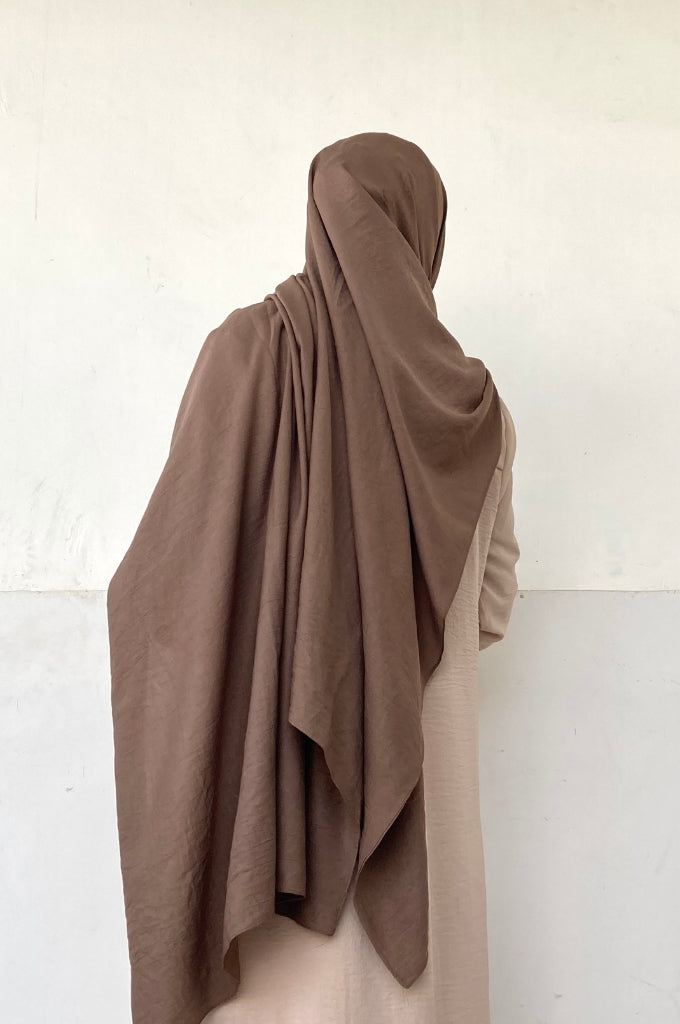 Malaysian Cotton Hijab - Pecan Brown - Mawdeest