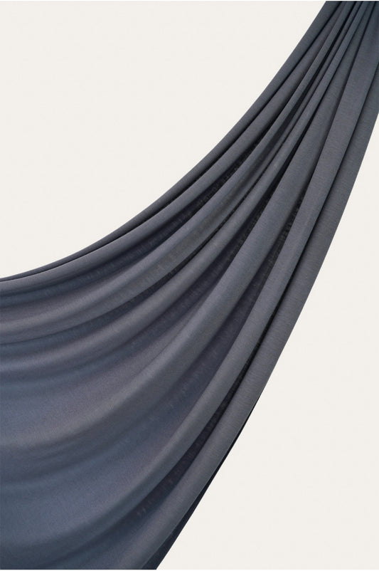Premium jersey hijab in bluish grey, soft stretch elegant modest hijab Mawdeest
