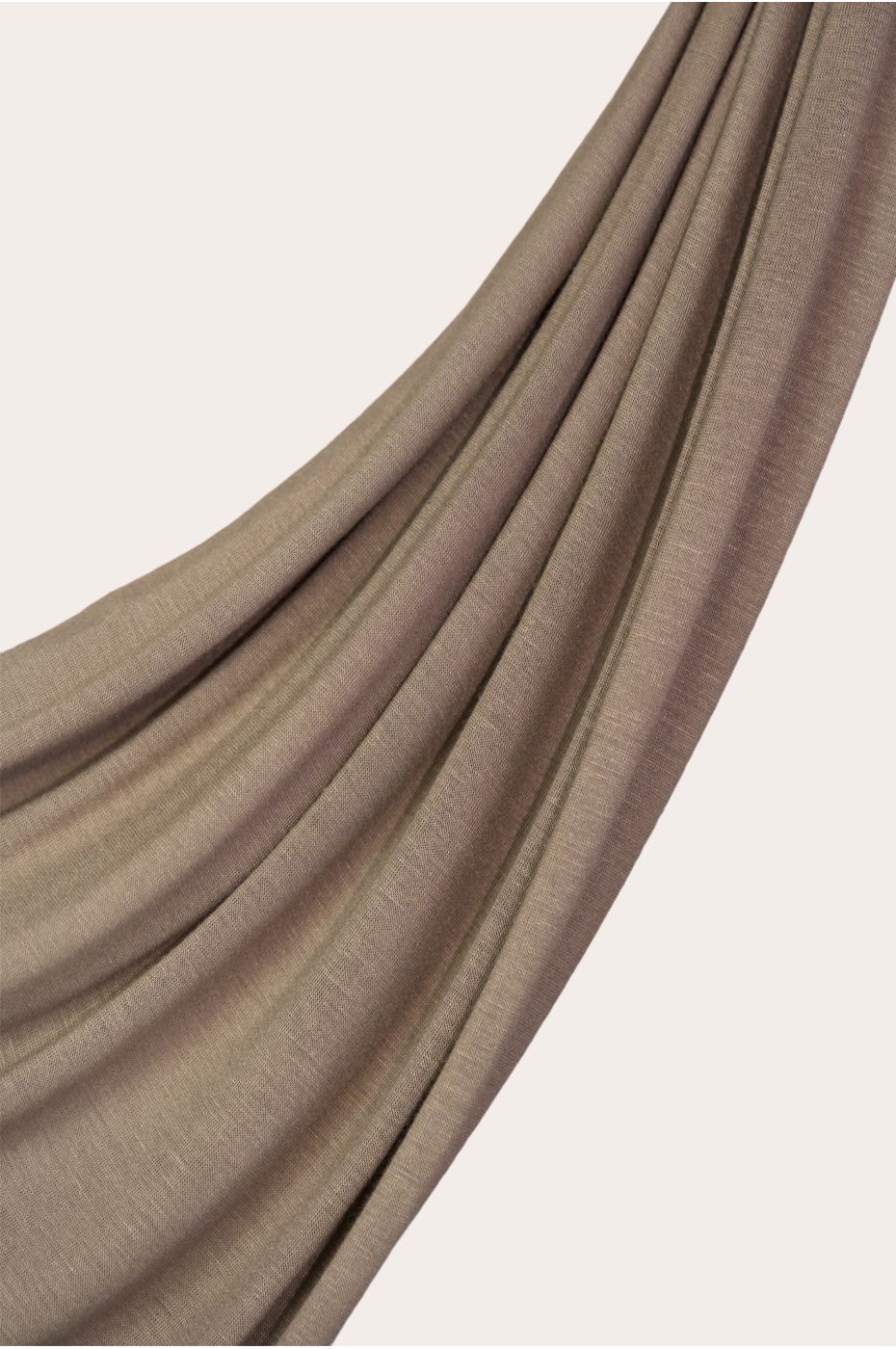 Premium jersey hijab in earthy nude, warm neutral stretch breathable hijab Mawdeest