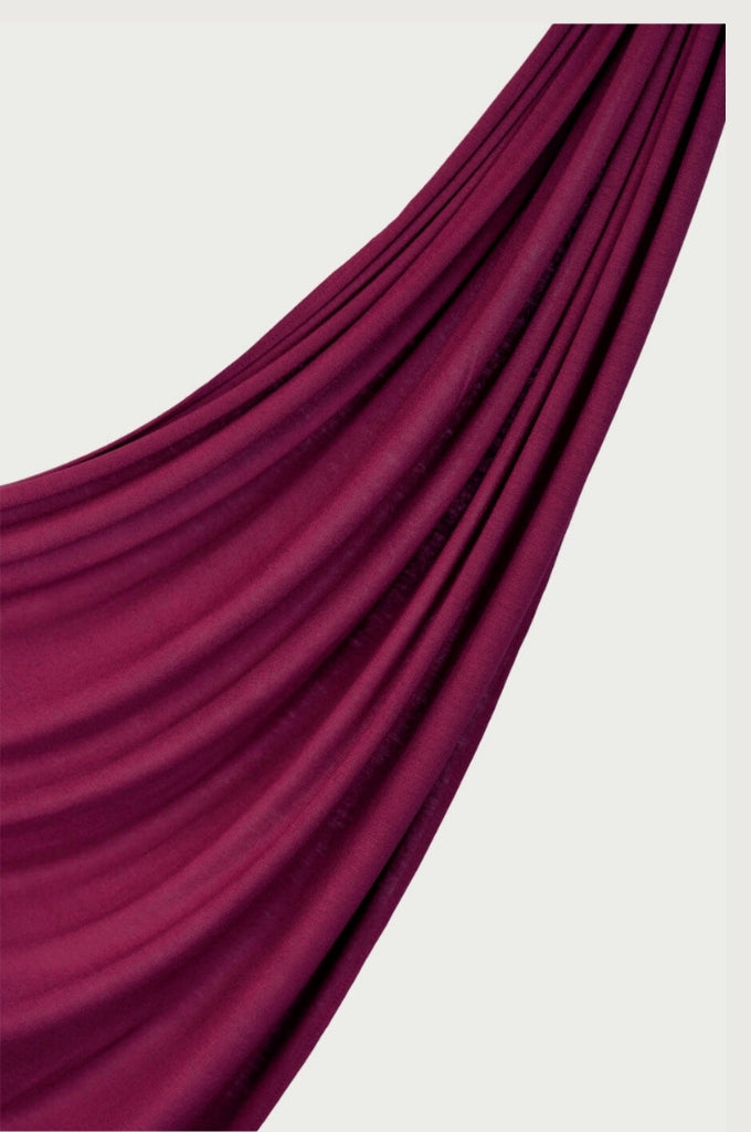 Premium jersey hijab in rose red, vibrant soft stretch modest hijab Mawdeest
