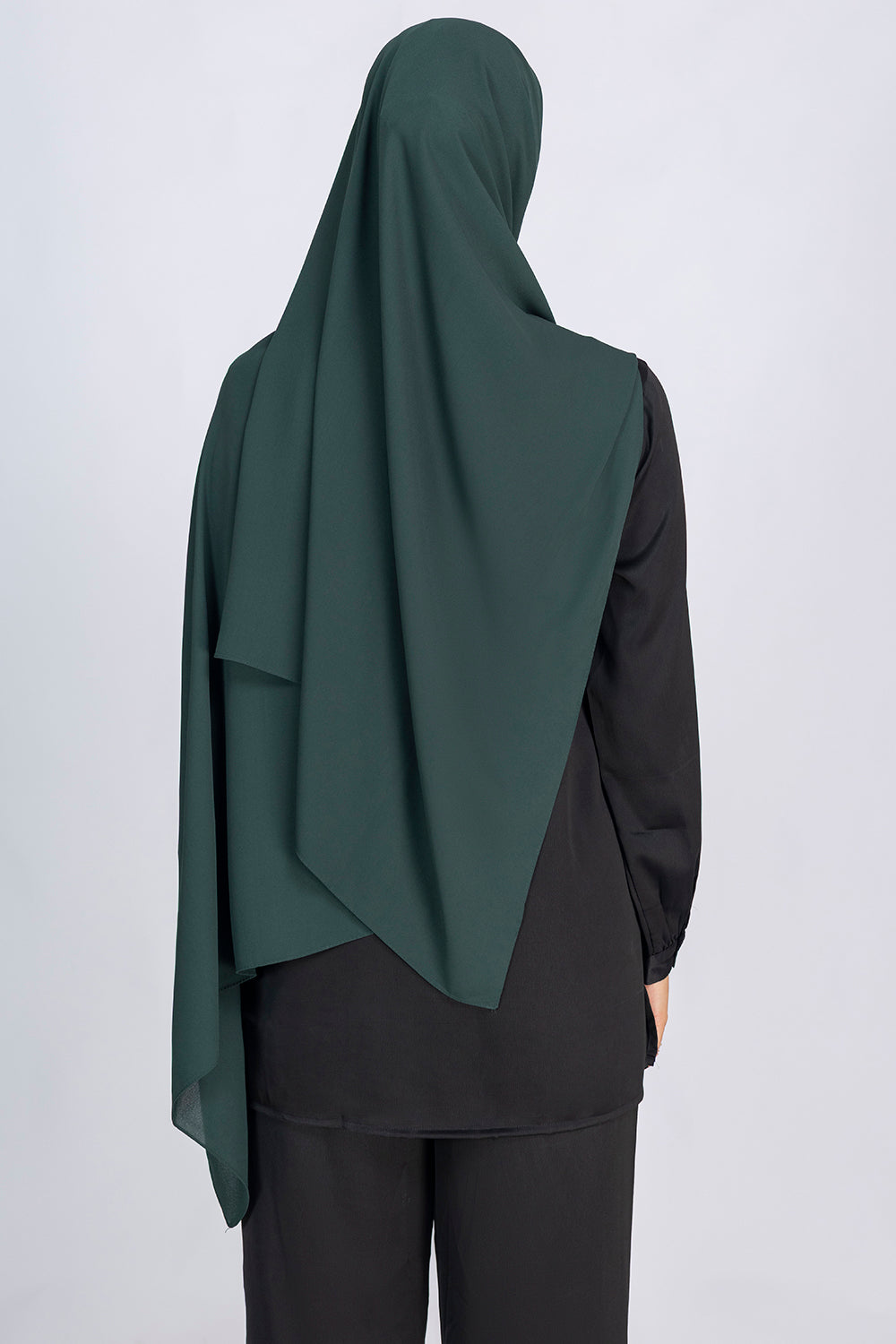 Buy dark Teal chiffon hijab online in India – Mawdeest
