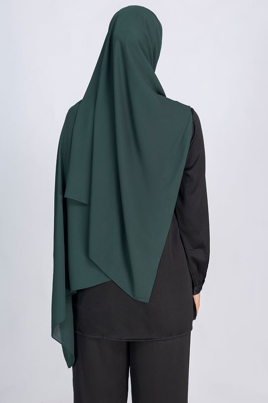 Buy dark Teal chiffon hijab online in India – Mawdeest

