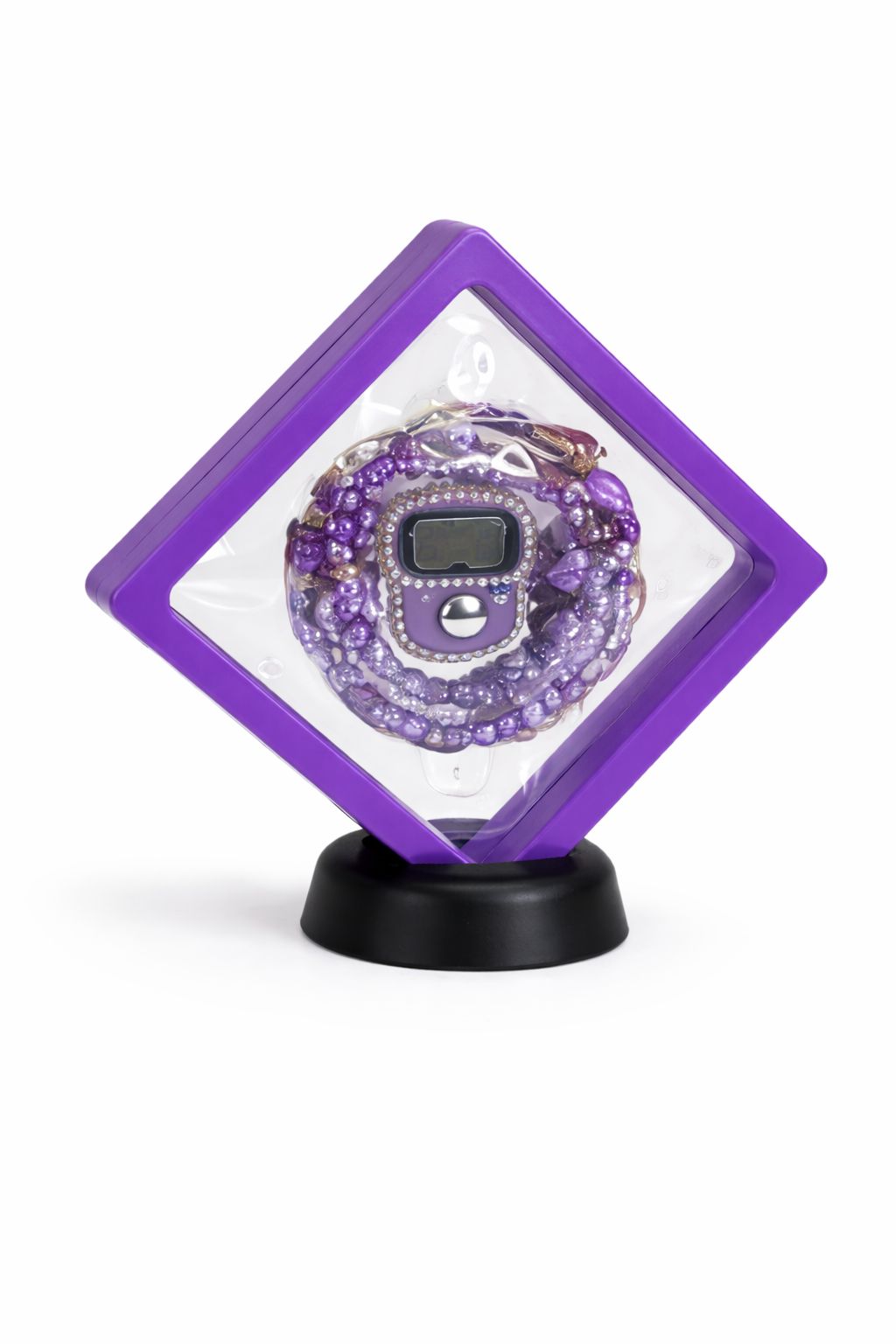 Purple premium tasbih gift box with digital counter aesthetic Islamic gift for women India
