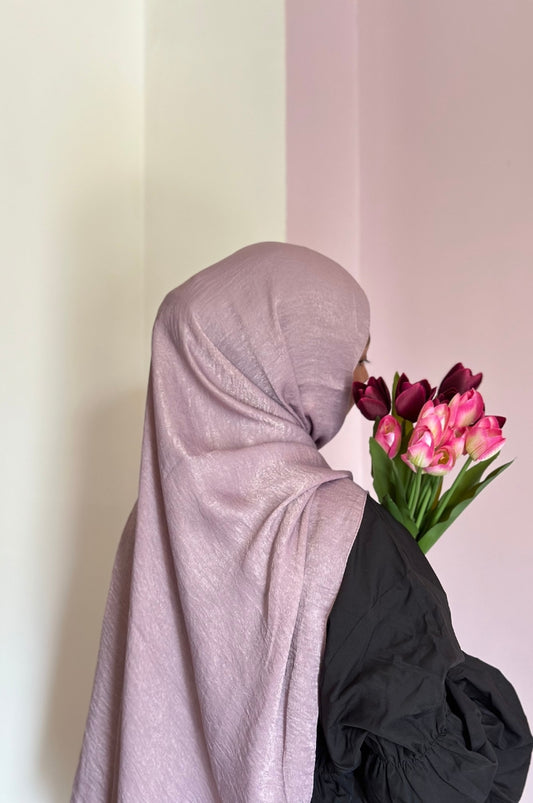 Affordable rose pink Turkish satin cotton hijab for women India soft breathable modest fashion scarf – Mawdeest