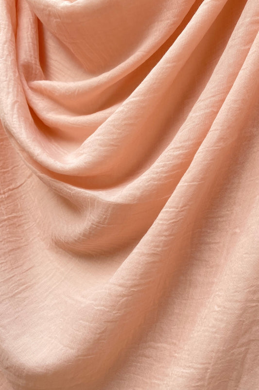 Soft peach modal hijab – lightweight breathable soft premium modest scarf Mawdeest India
