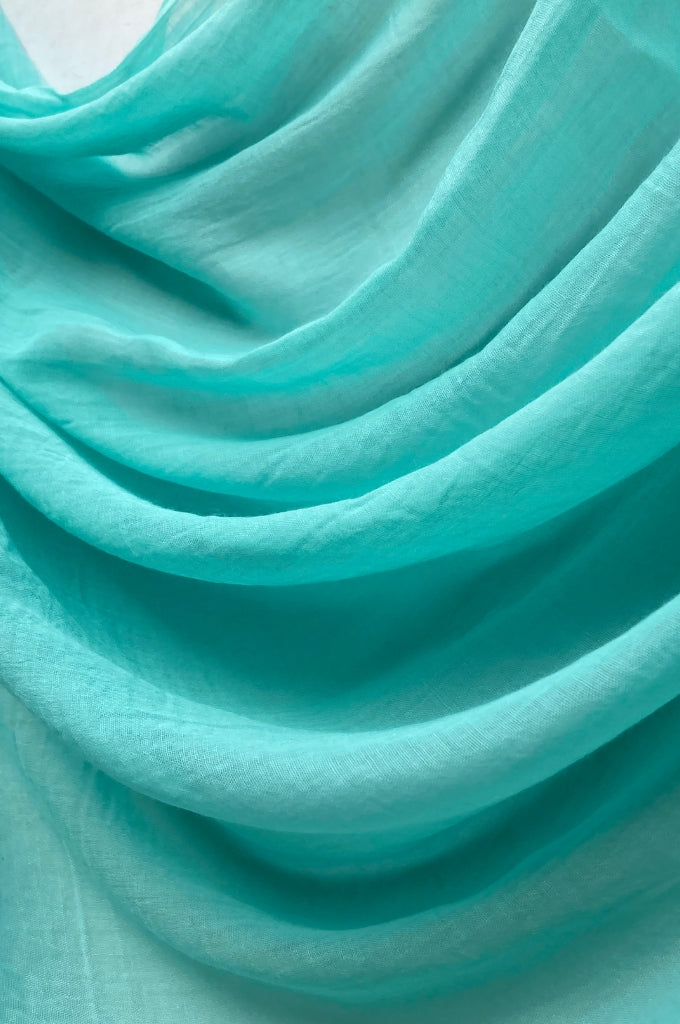 Turquoise modal hijab for women – breathable soft lightweight premium scarf Mawdeest India
