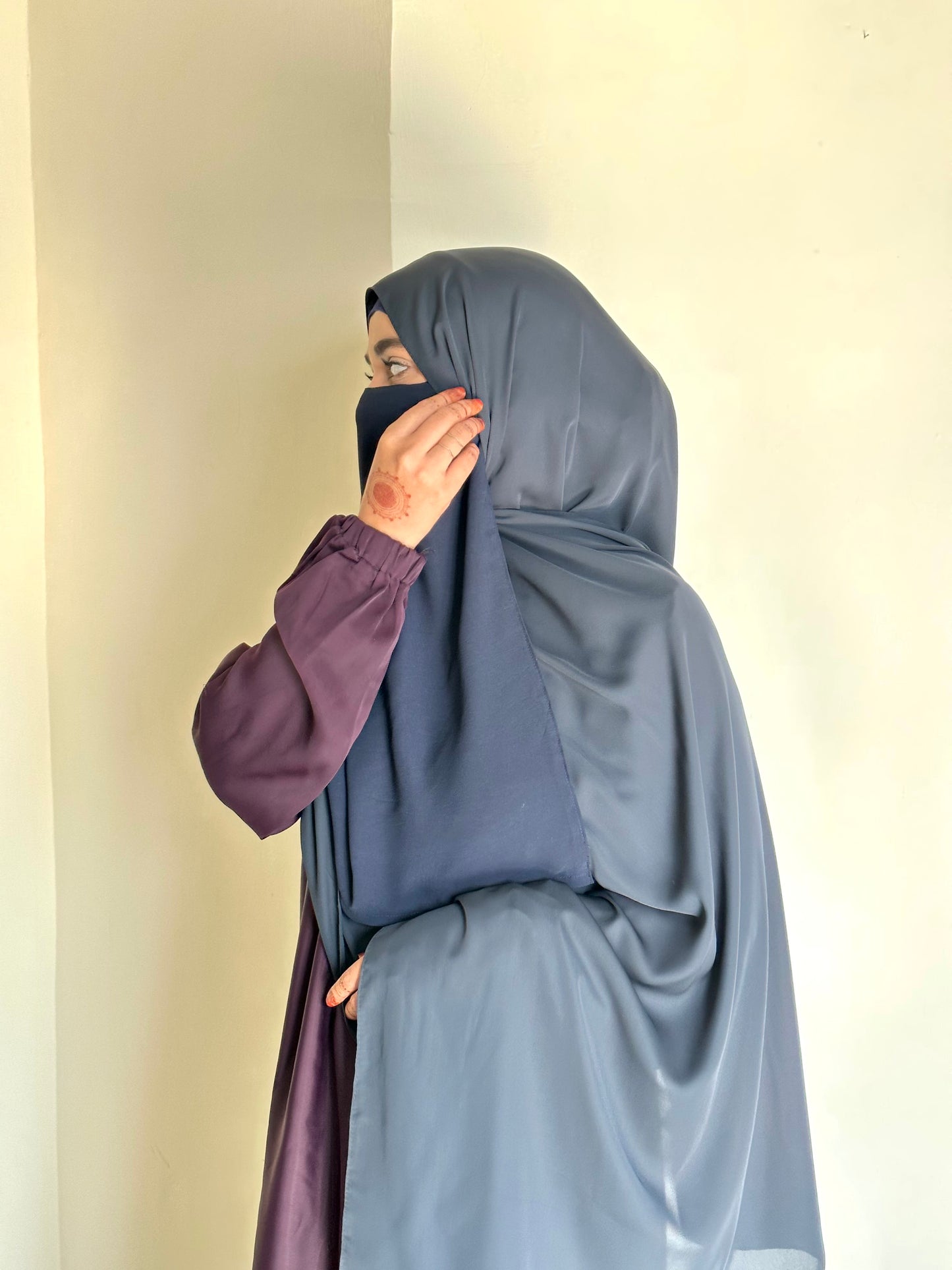 Turkish Chiffon Hijab - Bluish Grey - Mawdeest 