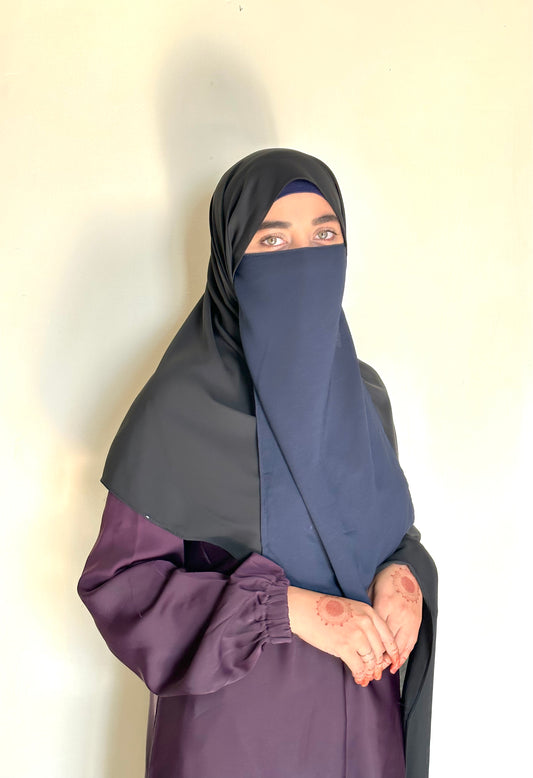 Turkish Chiffon Hijab - Black - Mawdeest 