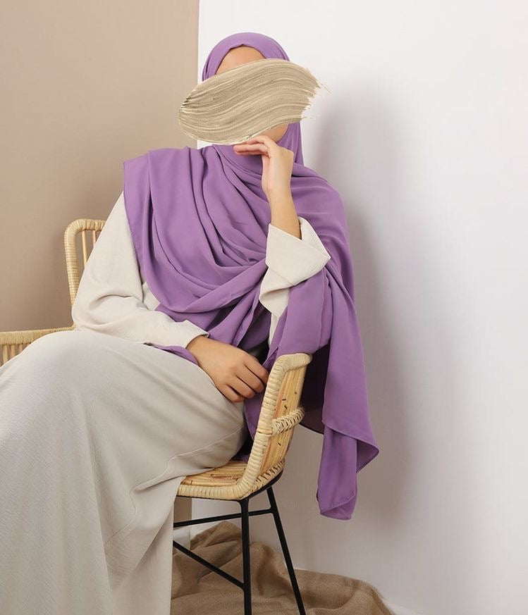 Orchid chiffon hijab for women by Mawdeest