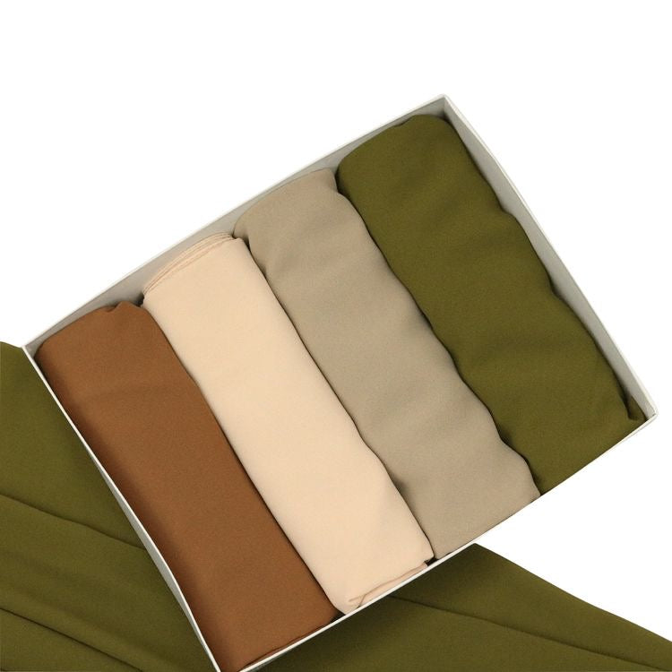 Premium chiffon fabric hijab set – soft texture by Mawdeest