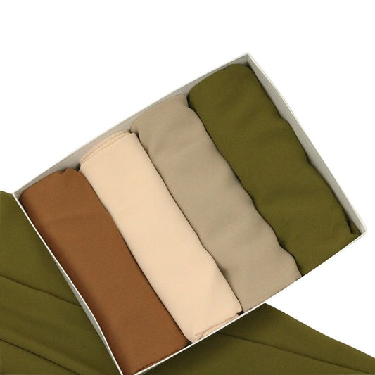 Premium chiffon fabric hijab set – soft texture by Mawdeest