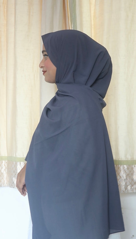 Premium Chiffon Hijab - Blue Love - Mawdeest 