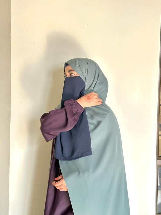 Teal Green Turkish chiffon hijab – soft flowy premium chiffon hijab for modest wear India